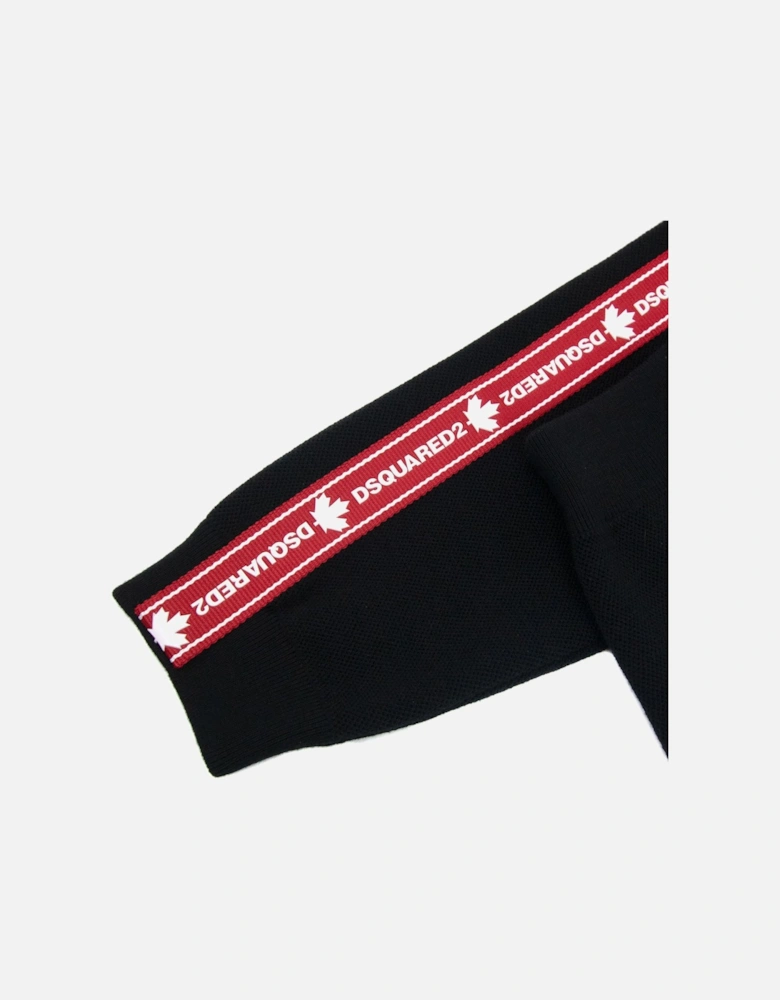 Tape Detail Logo Sweat Pants Black