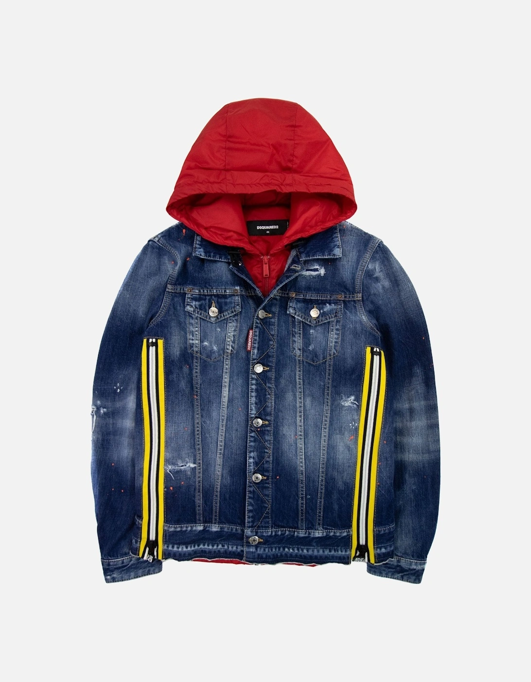 Nylon Interio Contrast Hood Denim Jacket Denim 470, 6 of 5