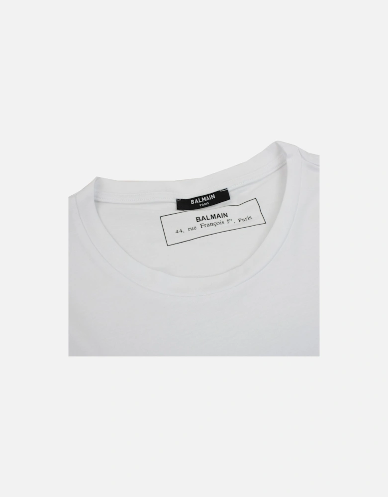 Reflective Paris Logo T Shirt White