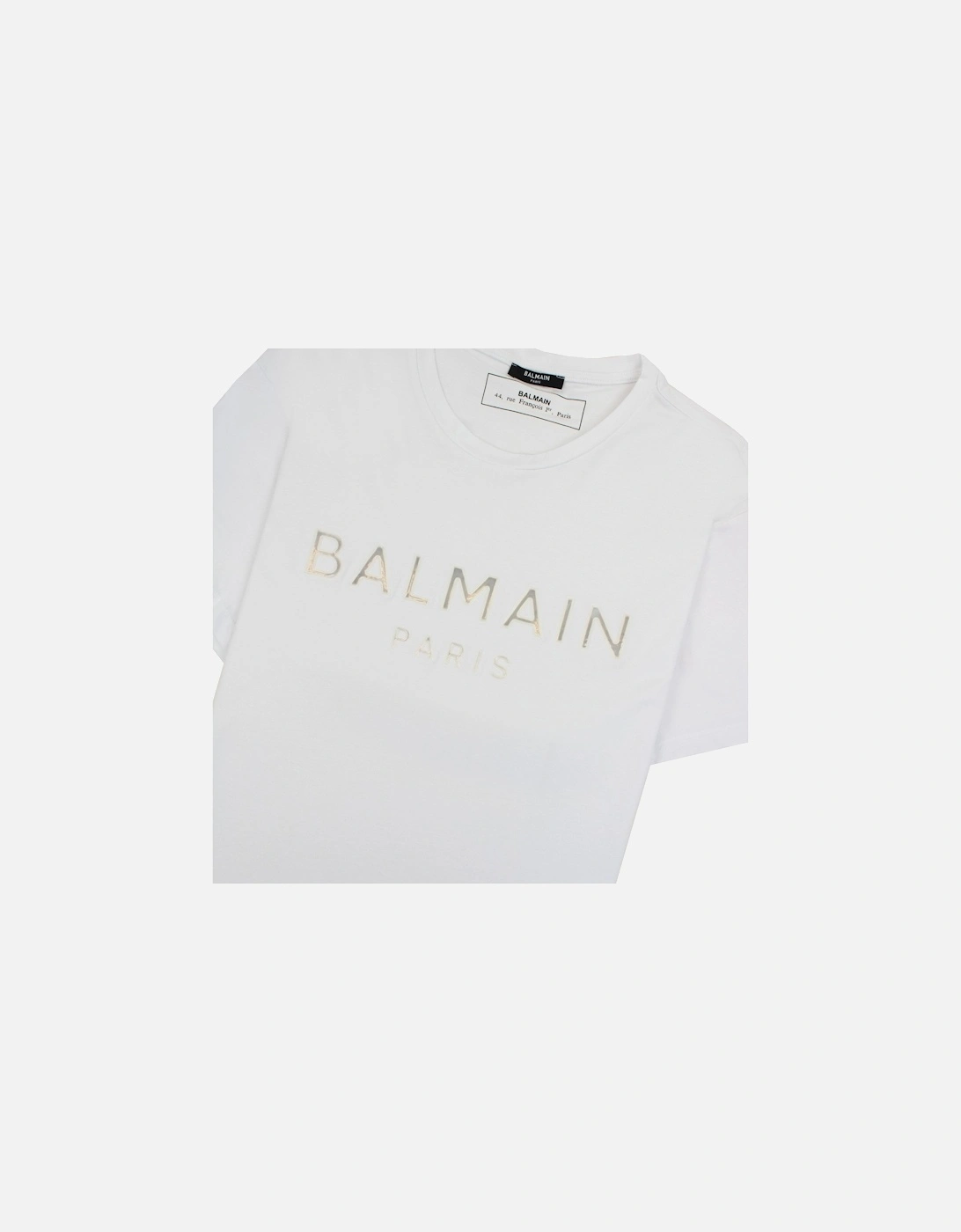 Reflective Paris Logo T Shirt White