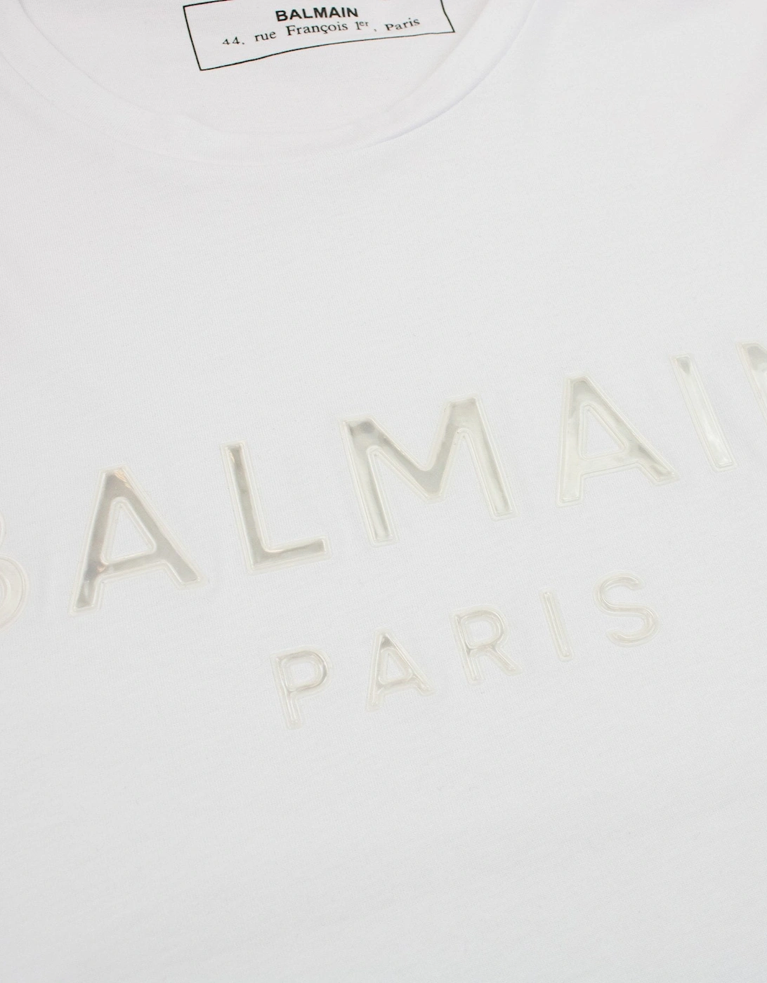 Reflective Paris Logo T Shirt White