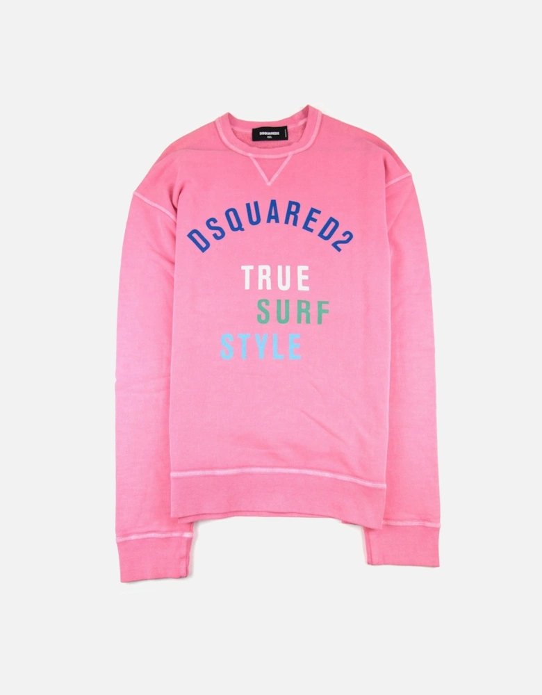 True Surf Style Sweatshirt Pink