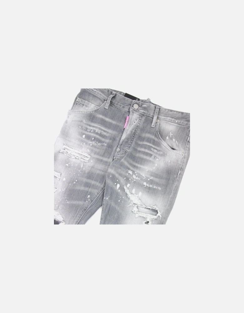 Skater Denim Wash Ripped Jeans Light Grey 852