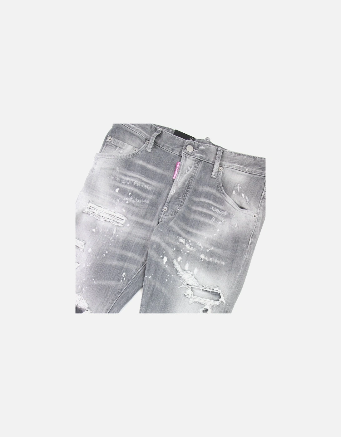 Skater Denim Wash Ripped Jeans Light Grey 852