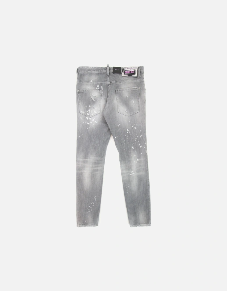 Skater Denim Wash Ripped Jeans Light Grey 852