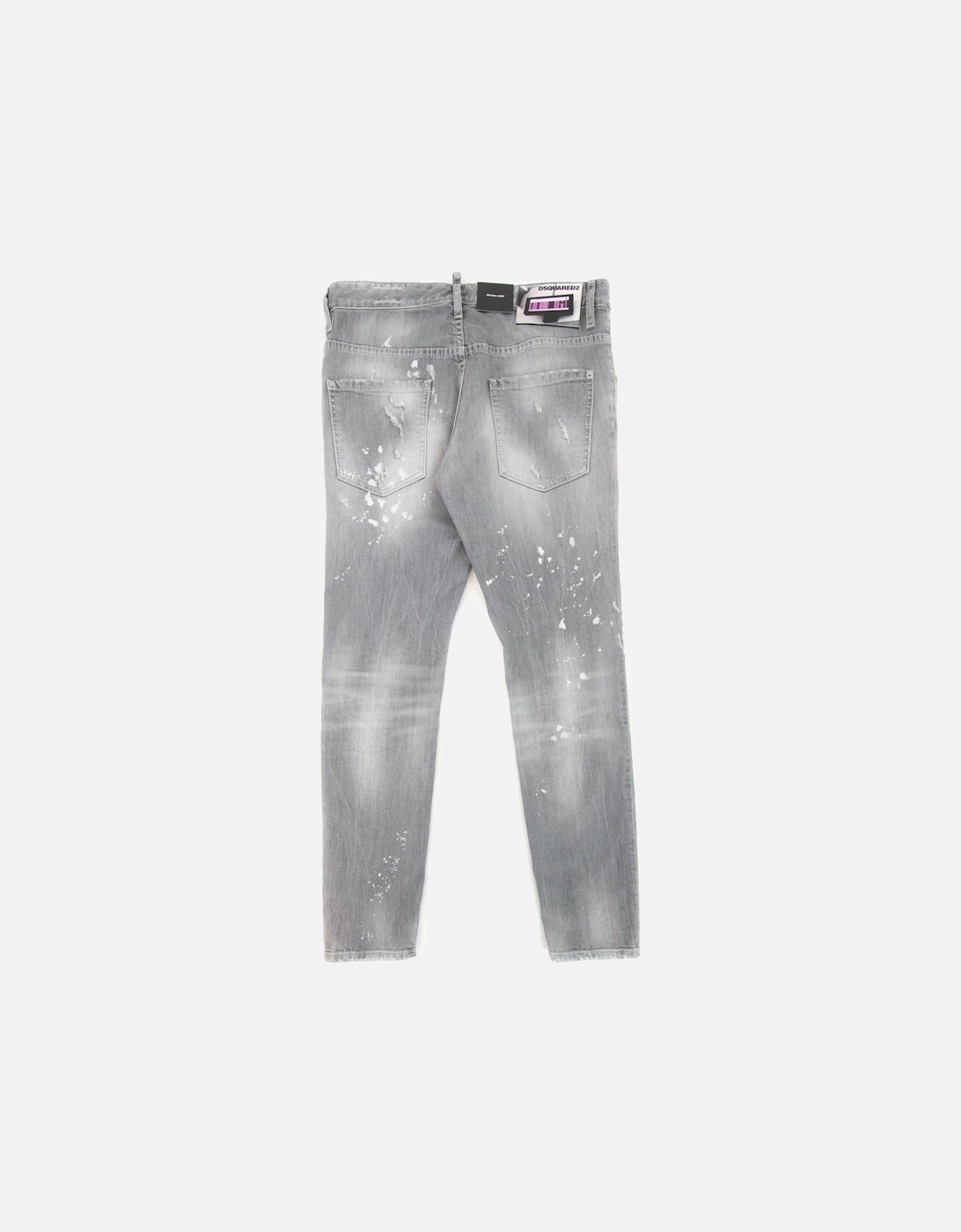 Skater Denim Wash Ripped Jeans Light Grey 852