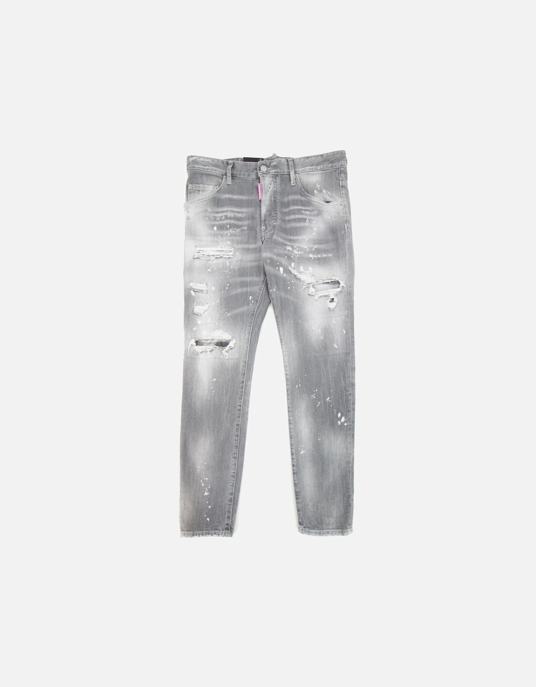 Skater Denim Wash Ripped Jeans Light Grey 852, 6 of 5