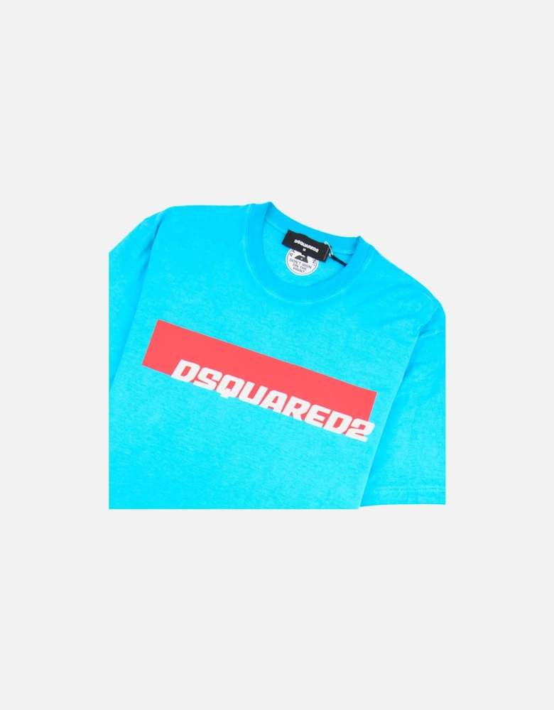 Stripe Logo T-shirt Teal