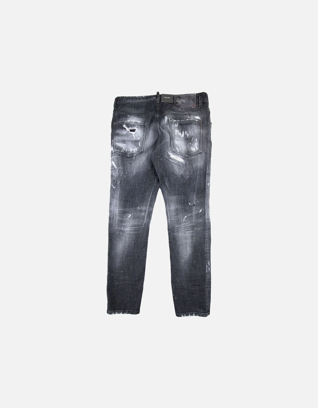 Black Ripped Wash Skater Jean Black