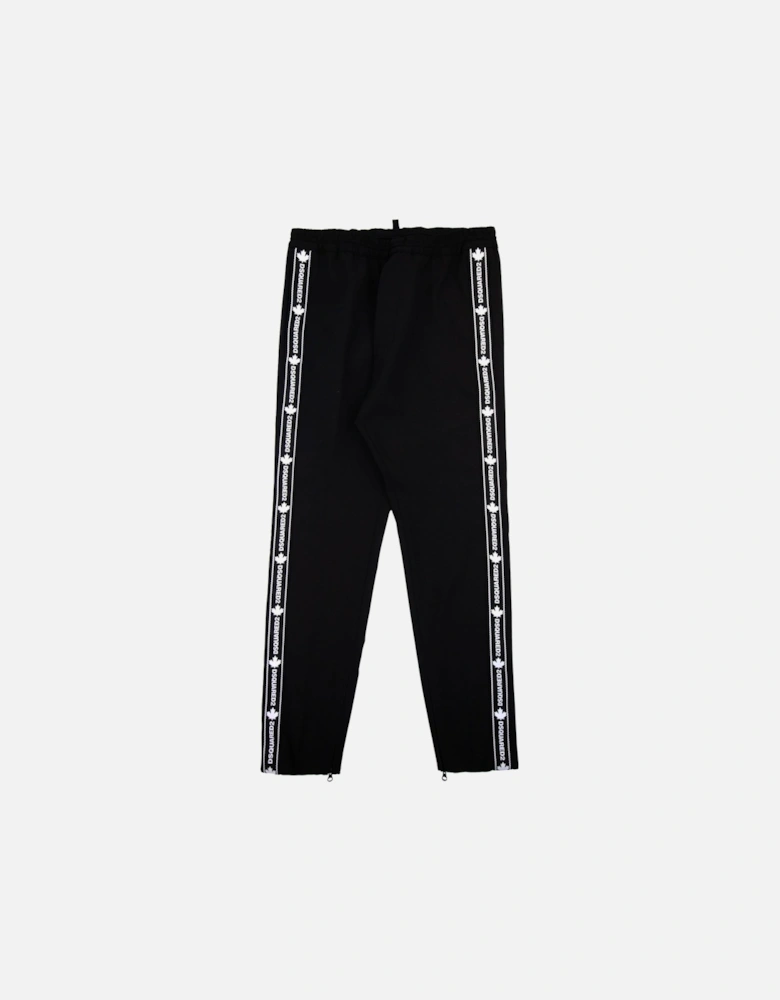 Tape Details Stretch Wool Joggers Black 900
