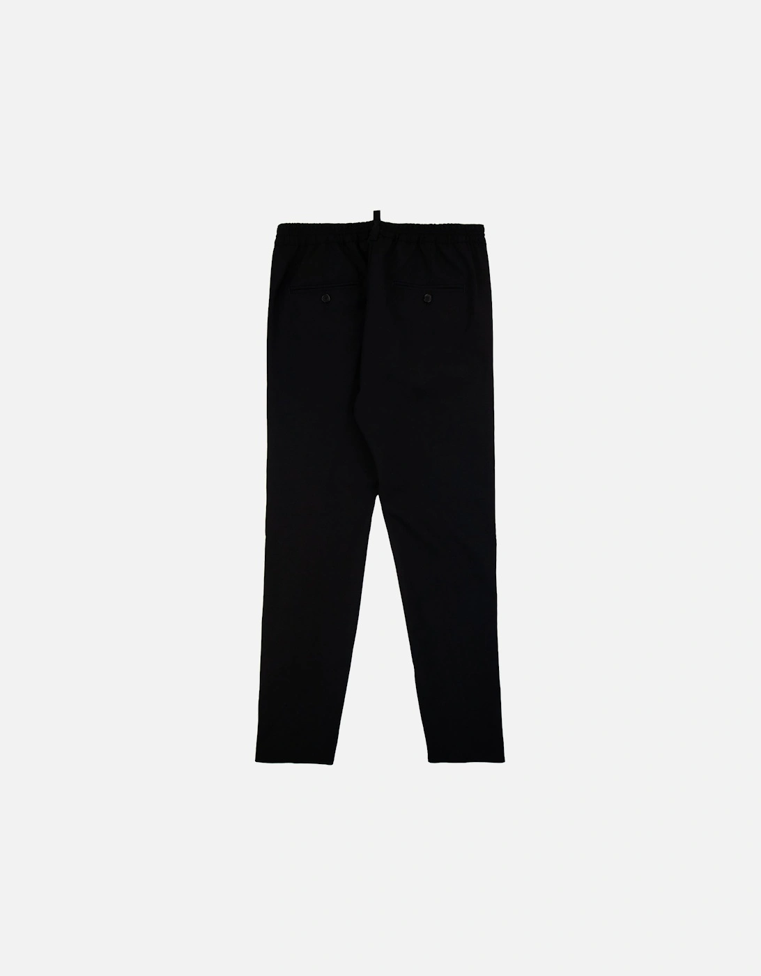 Tape Details Stretch Wool Joggers Black 900
