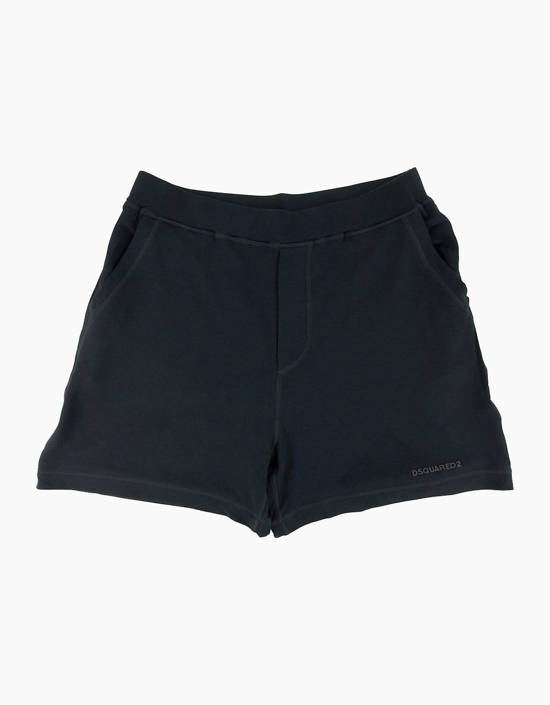 Men's Dsquared2 Rubber Logo Stretchy Shorts Black - Size: 35/34/32