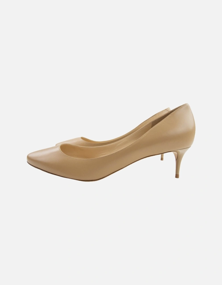 Esme Kid Leather Heels Nude
