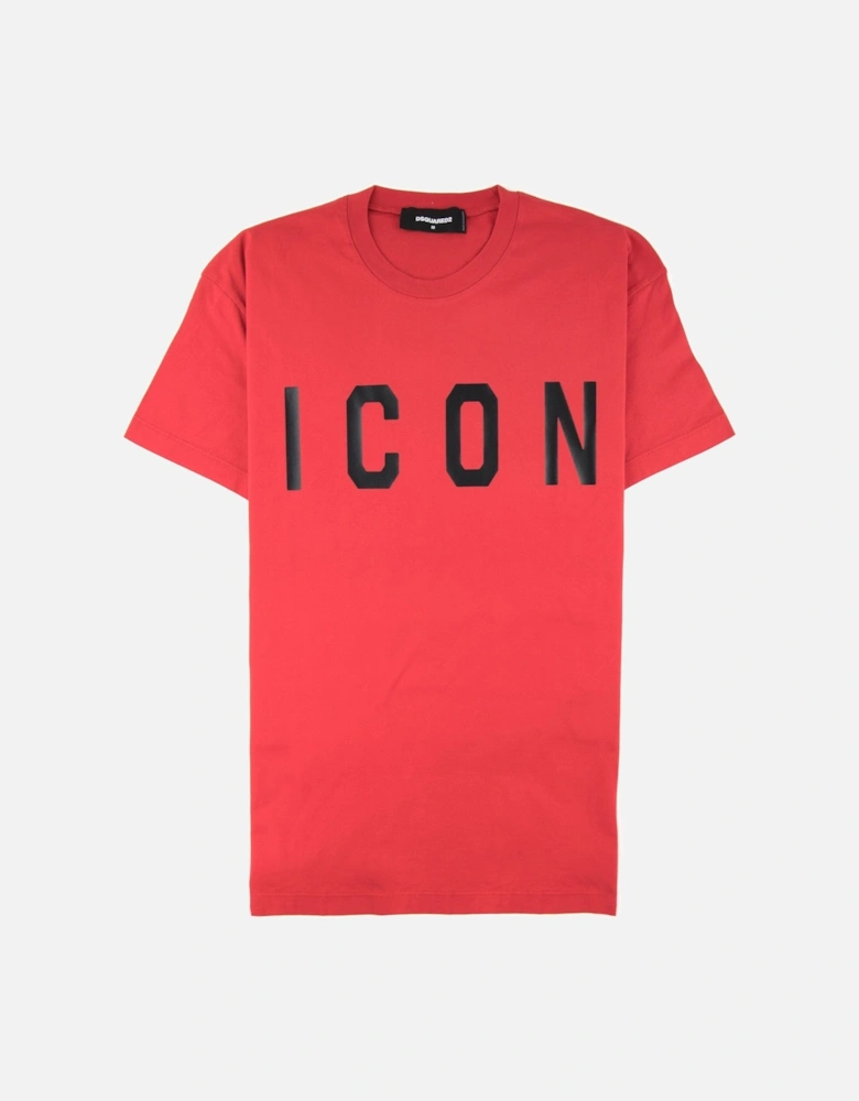 Icon Print T-shirt Red