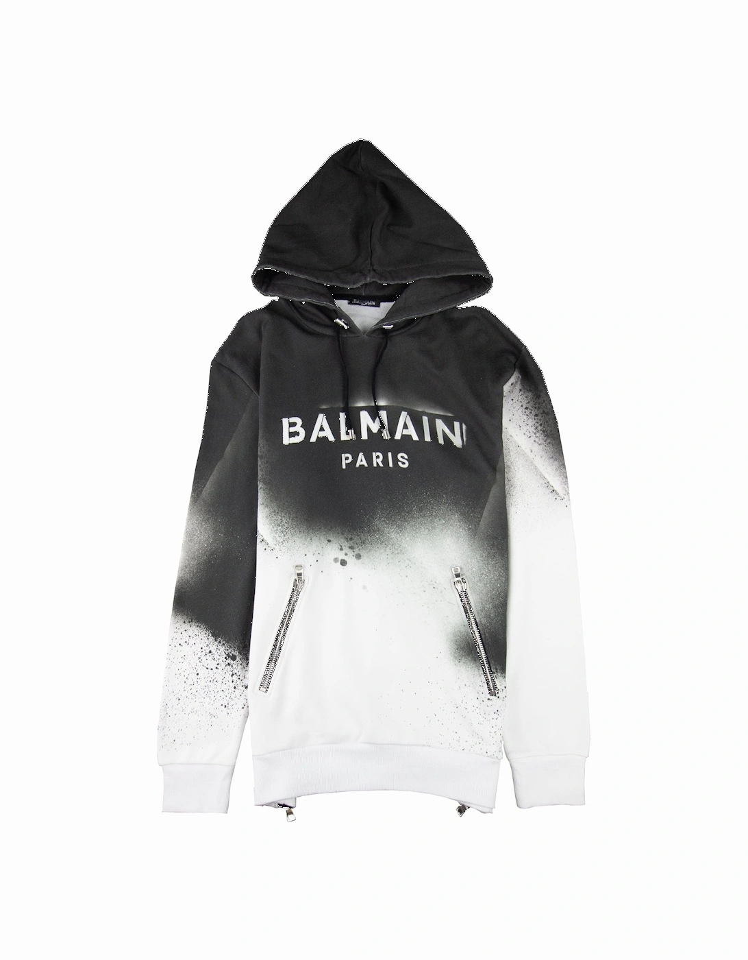 Graffiti-effect Hooded Sweatshirt Black/White, 3 of 2