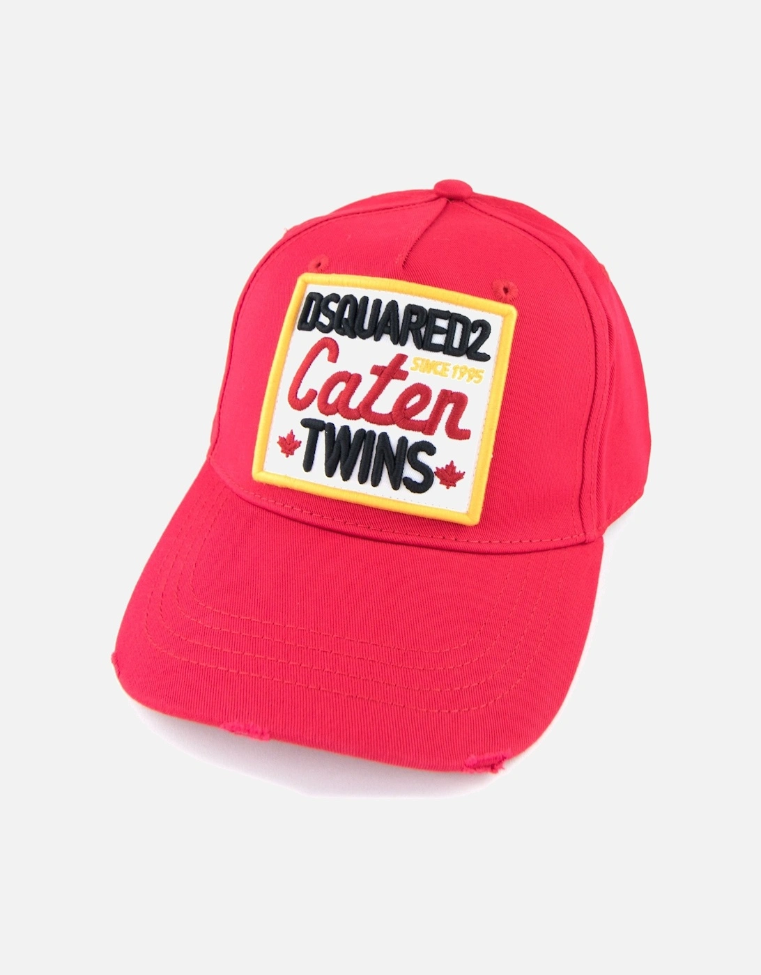 Patch Caten Twins Square Embroidered Baseball Cap Red, 3 of 2