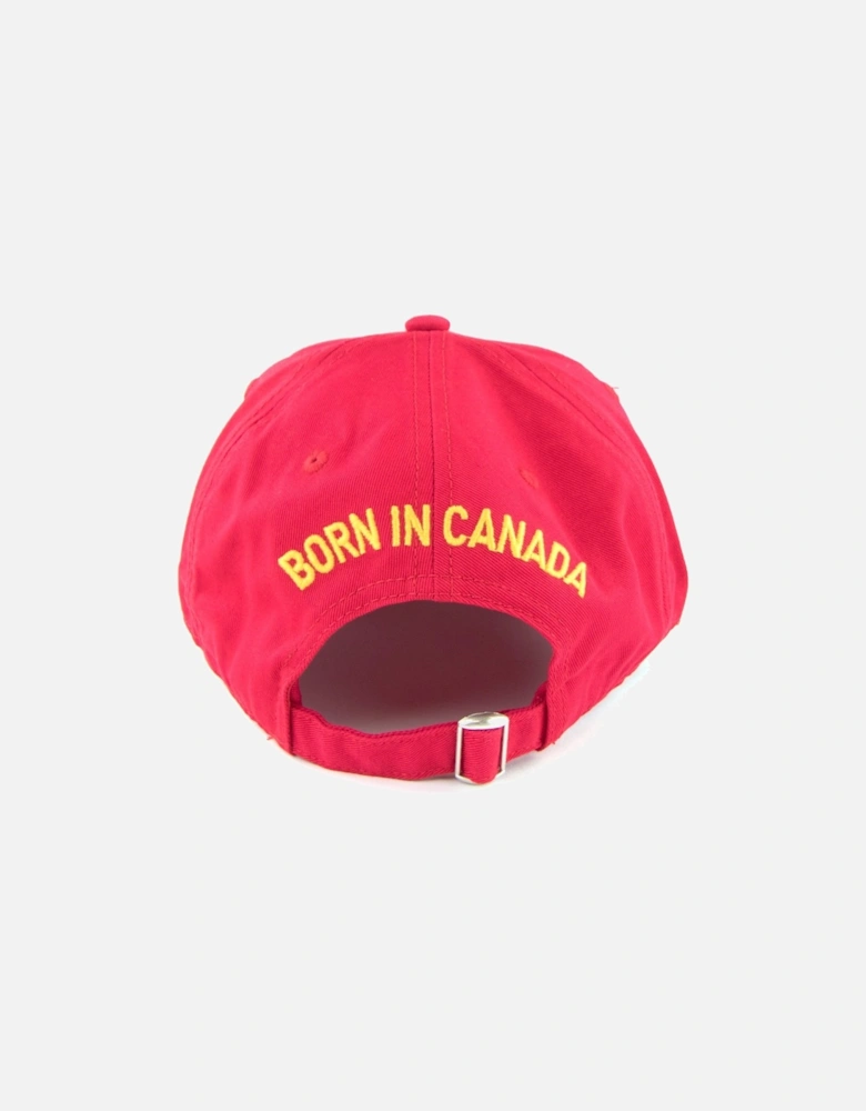 Patch Caten Twins Square Embroidered Baseball Cap Red