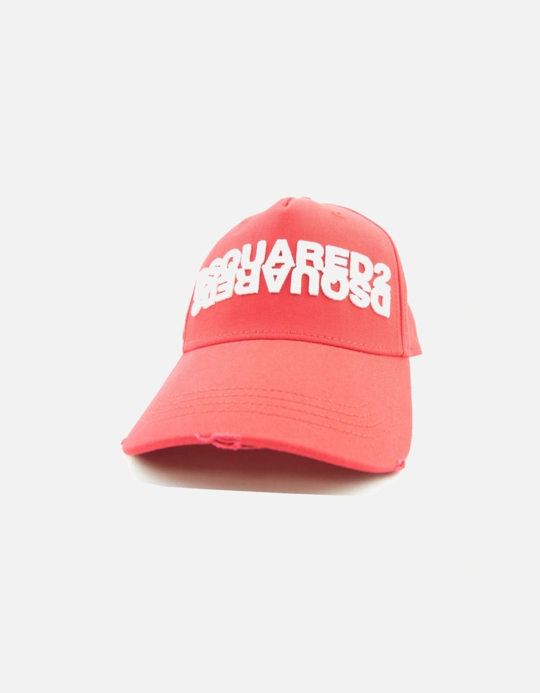 Mirror Logo Cap Red/white