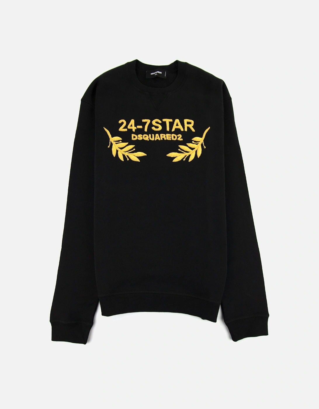 24-7 Star Embroidered Sweatshirt Black, 3 of 2
