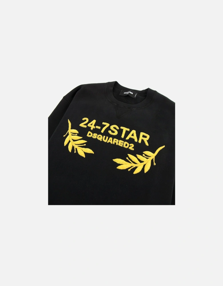 24-7 Star Embroidered Sweatshirt Black