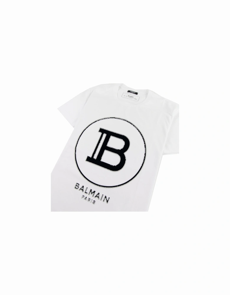 Printed Paris Logo T Shirt White