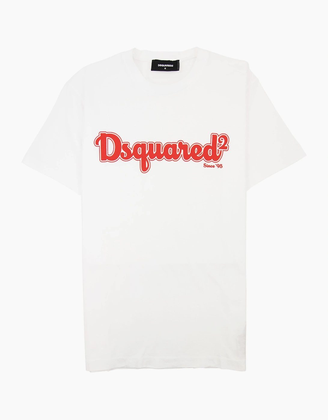 Men's Dsquared2 D2 Patch Logo T-shirt White - Size: 38