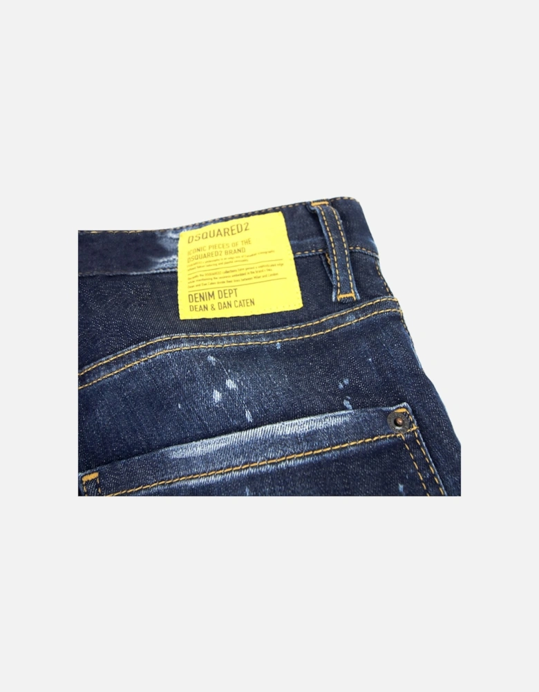 Dark Ripped Bleach Wash Cool Guy Jeans Denim 470