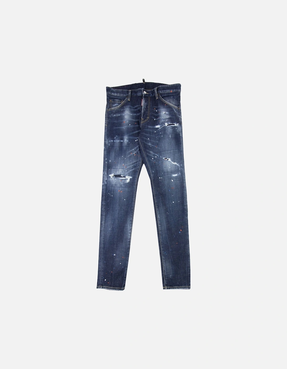 Dark Ripped Red & Blue Spots Wash Cool Guy Jeans Denim 470, 6 of 5