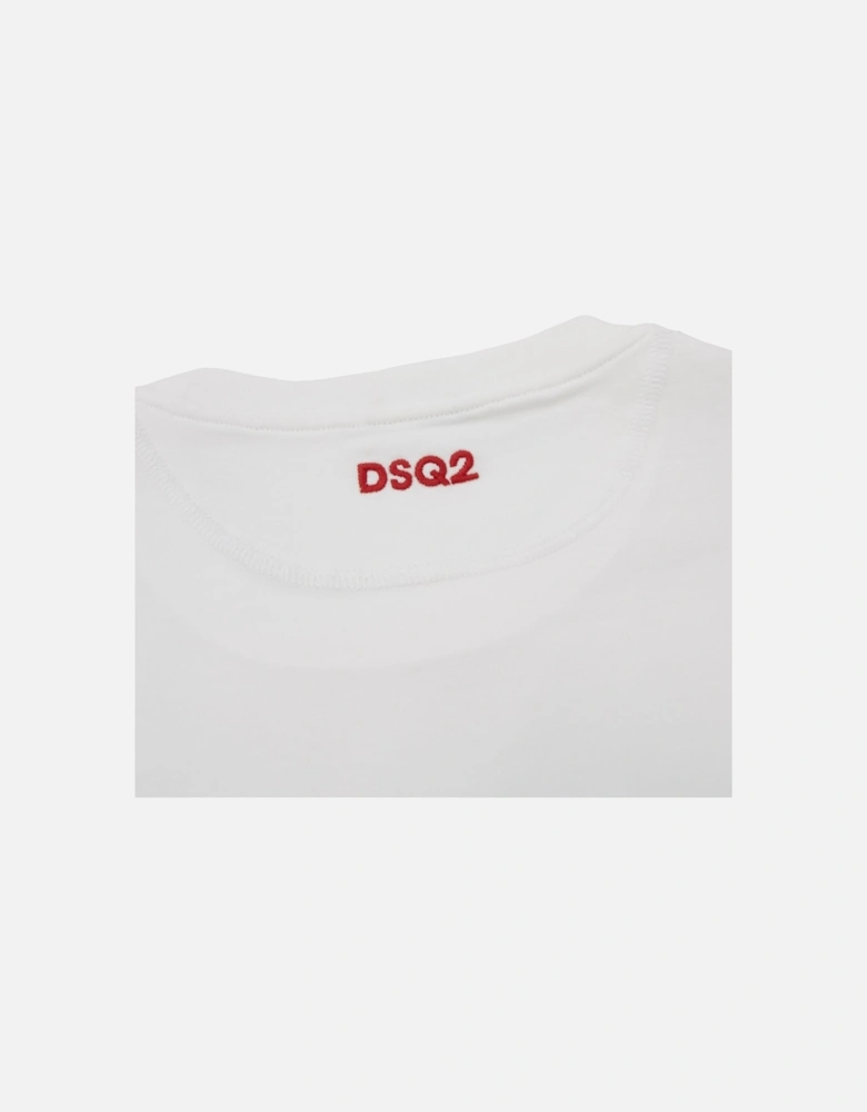 Embroidered Back Logo T Shirt White