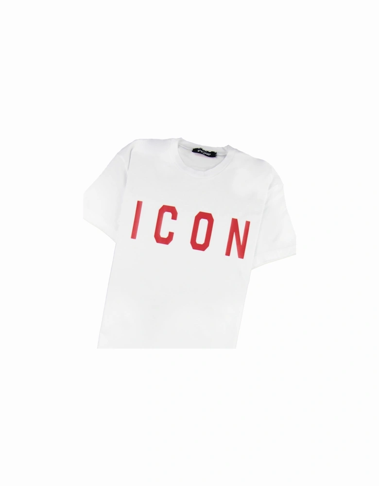 Icon Print T-shirt White/Red