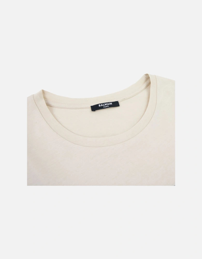 Logo Black Print T Shirt Ivory Gfe