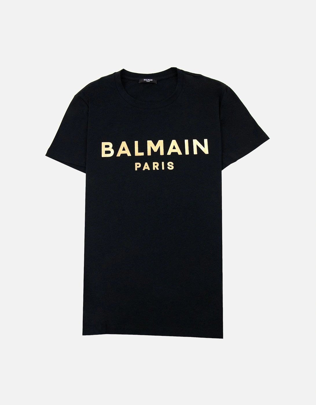 Gold Paris Logo Print T Shirt Black Ead, 5 of 4