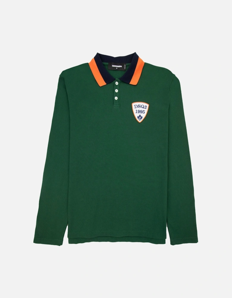 Dsq2 Embroidered Logo L/s Polo Green 650