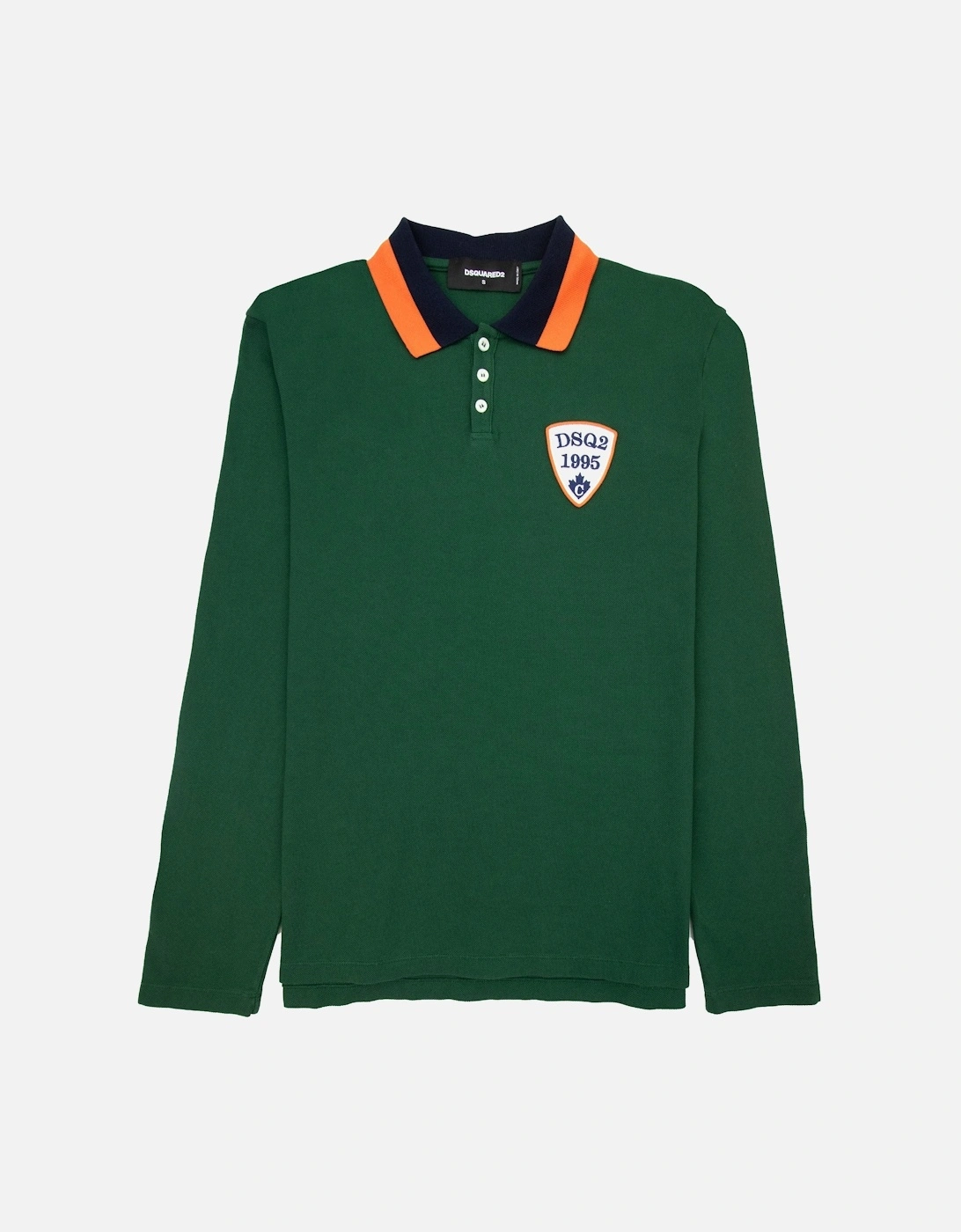 Dsq2 Embroidered Logo L/s Polo Green 650, 5 of 4