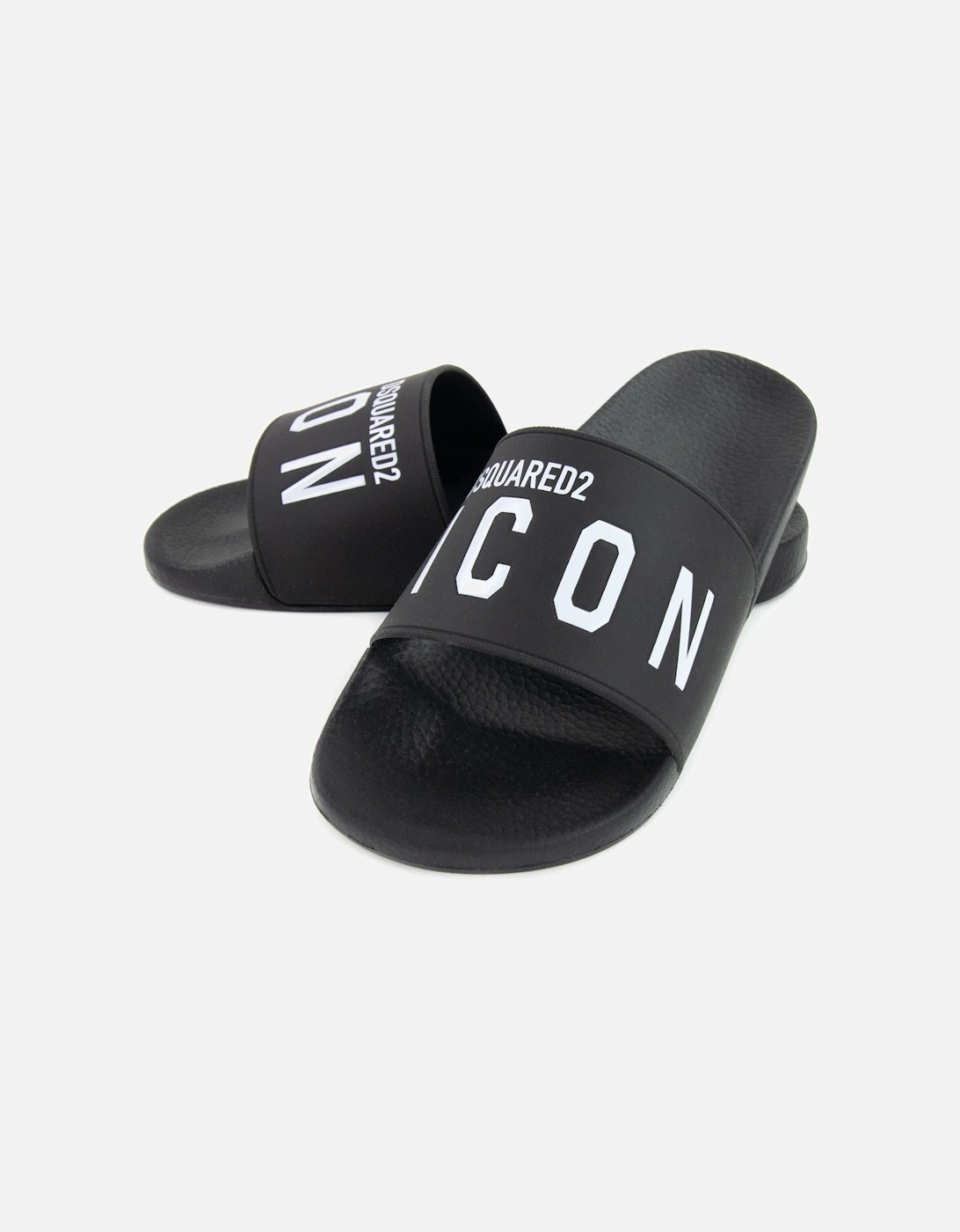 Be Icon Rubber Sliders Black