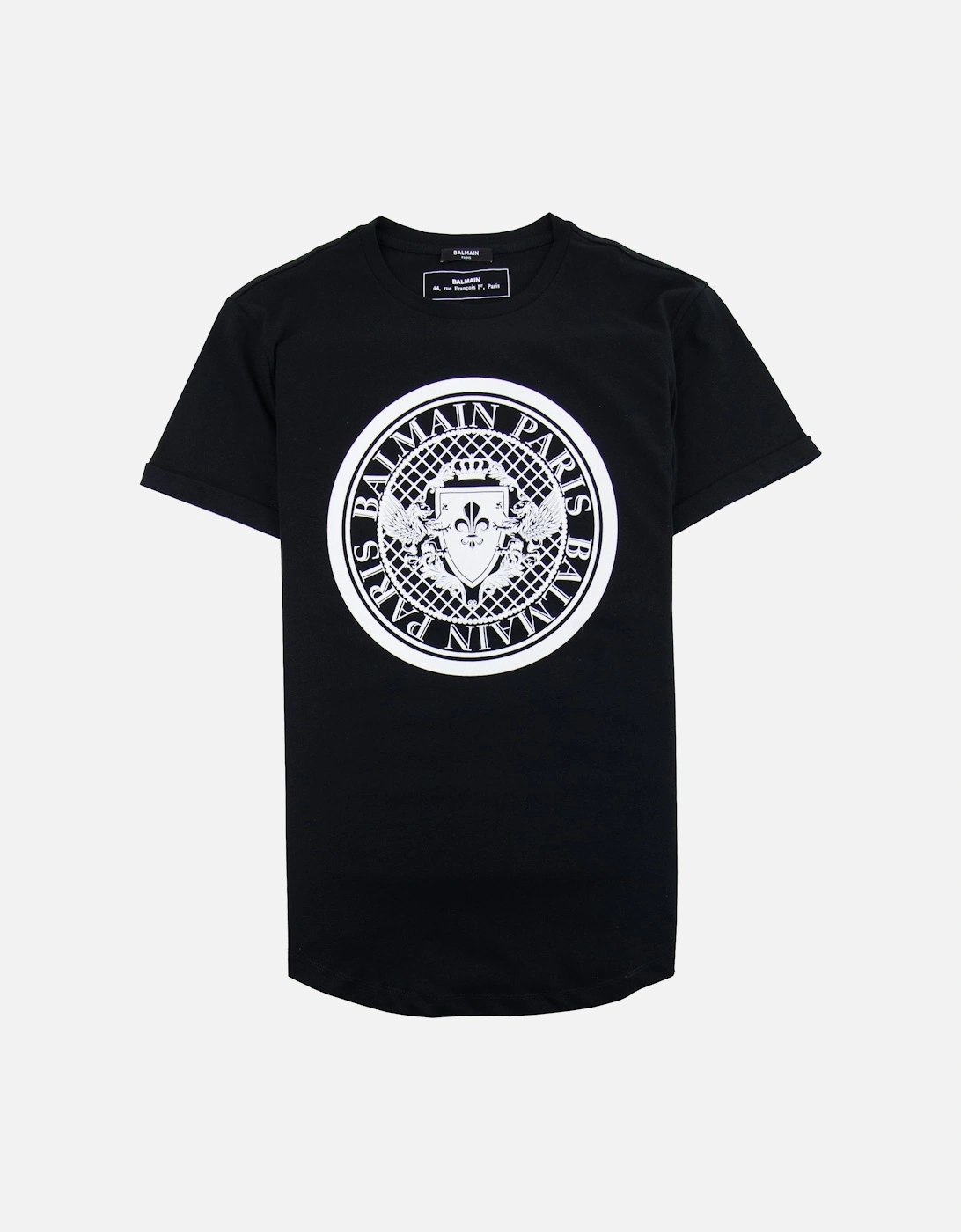 Cotton T-shirt Velvet Medallion Black, 4 of 3