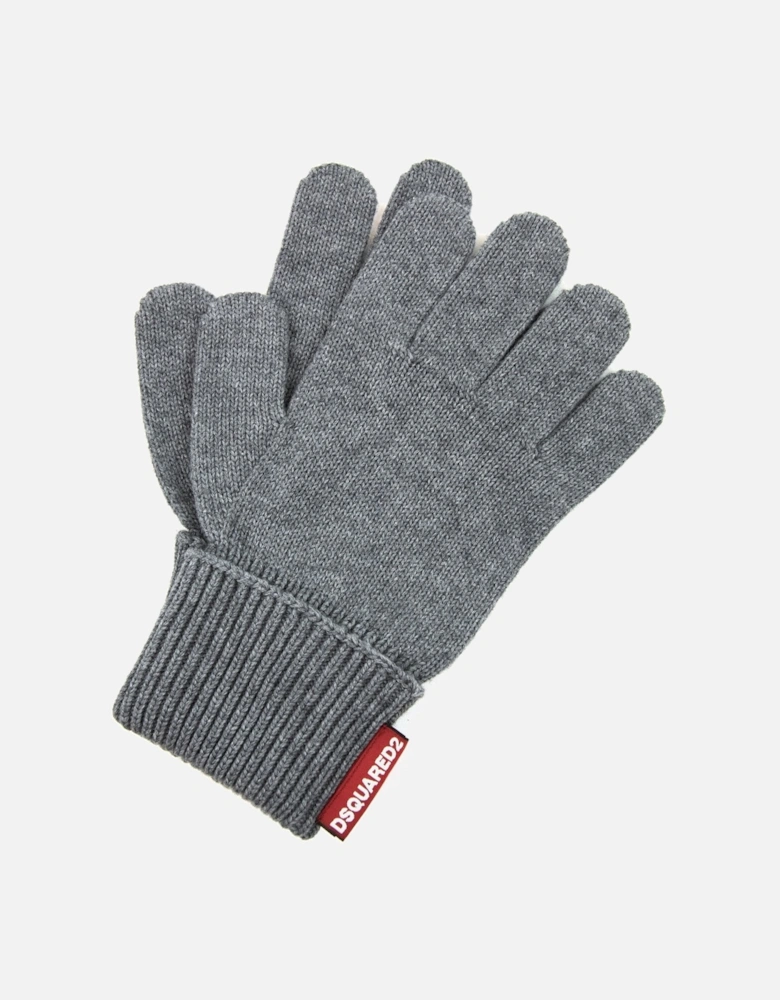 Warmy Hat & Gloves Knit Set Grey