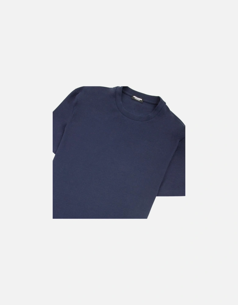Embroidered Back Logo T Shirt Navy