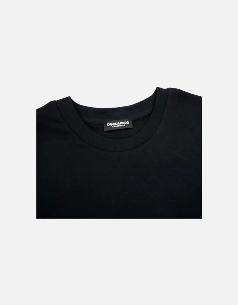 Small Logo Plain T Shirt Black