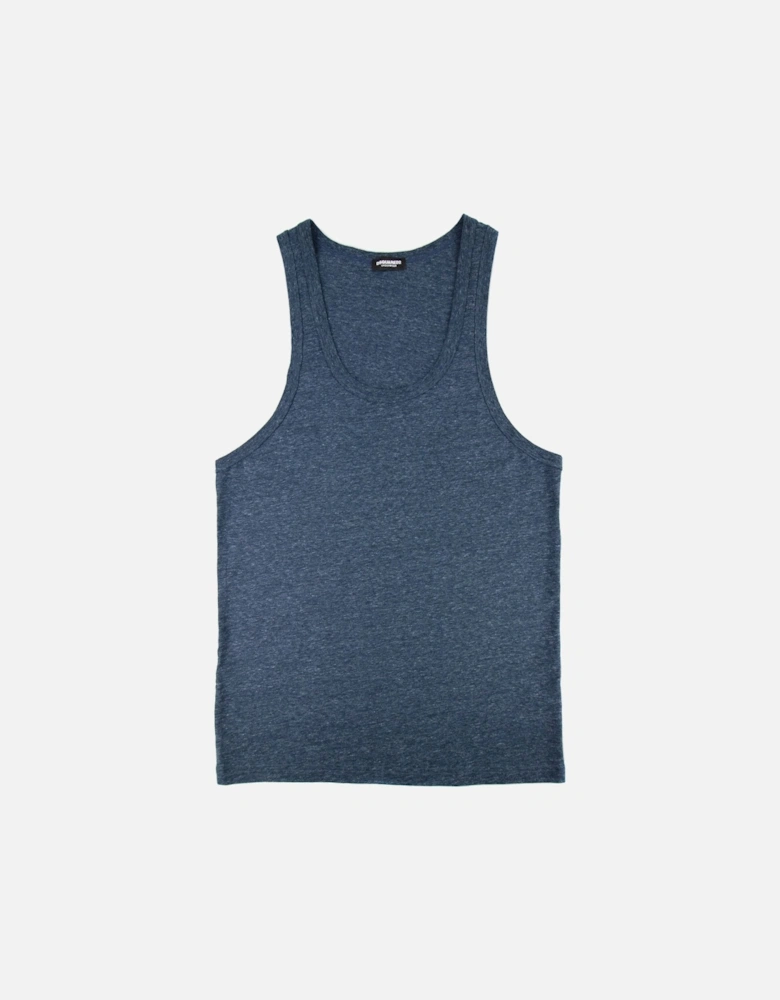 Back Logo Vest Top Navy