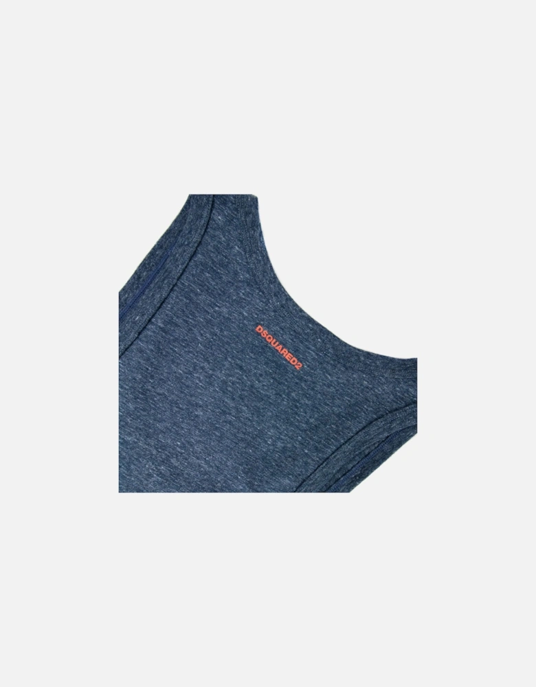 Back Logo Vest Top Navy