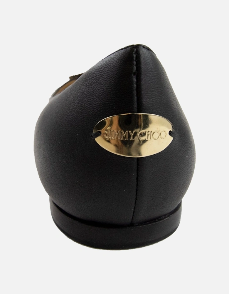 Garmeen Nappa Leather Ballet Flats Black