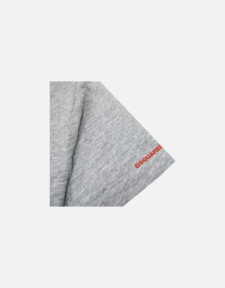 Embroidered Back Logo T Shirt Marl Grey