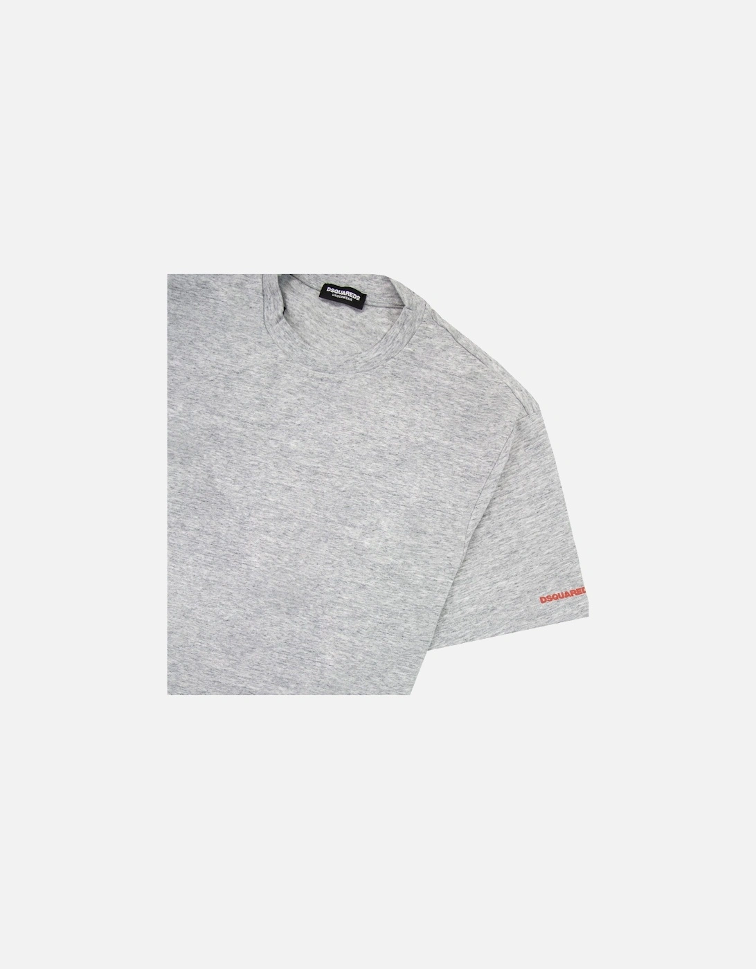 Embroidered Back Logo T Shirt Marl Grey
