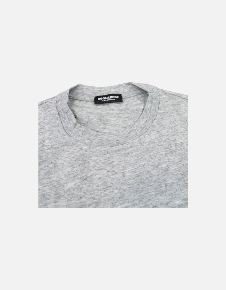 Embroidered Back Logo T Shirt Marl Grey