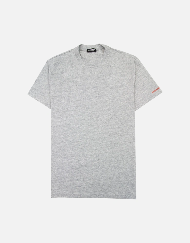 Embroidered Back Logo T Shirt Marl Grey