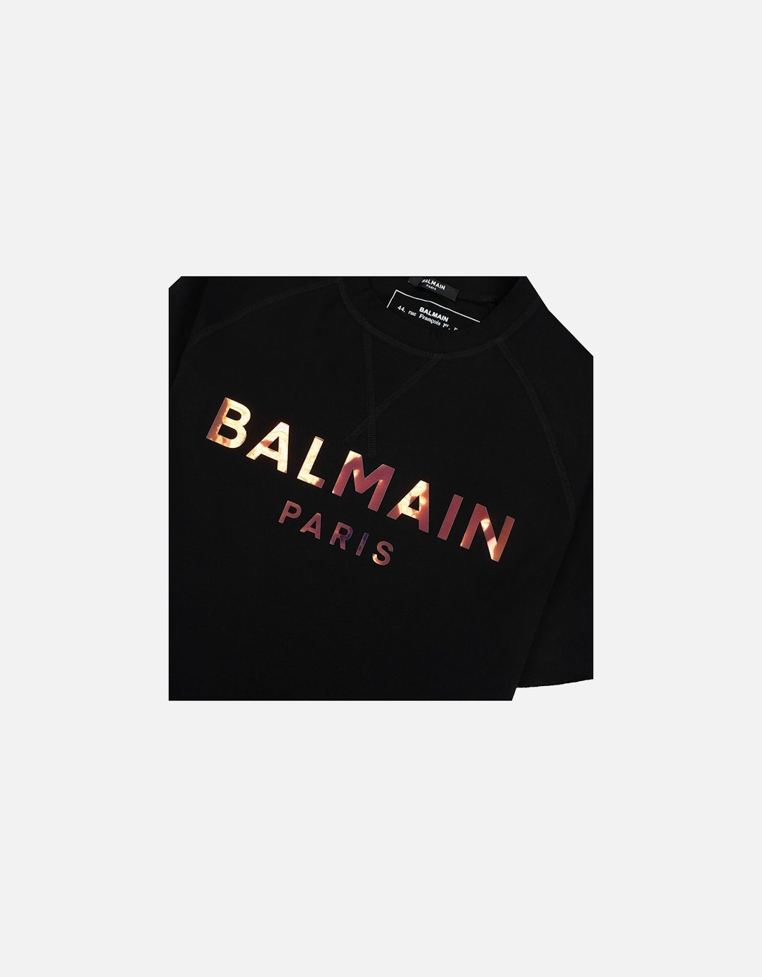 Paris Metalic Logo T Shirt Black