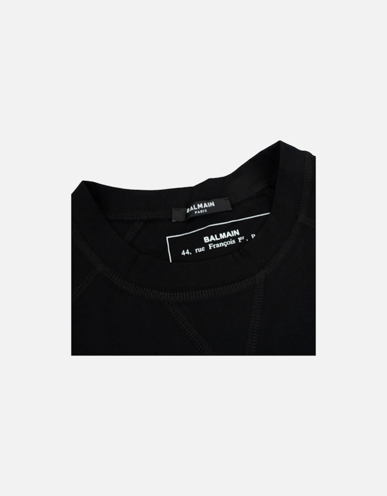 Paris Metalic Logo T Shirt Black
