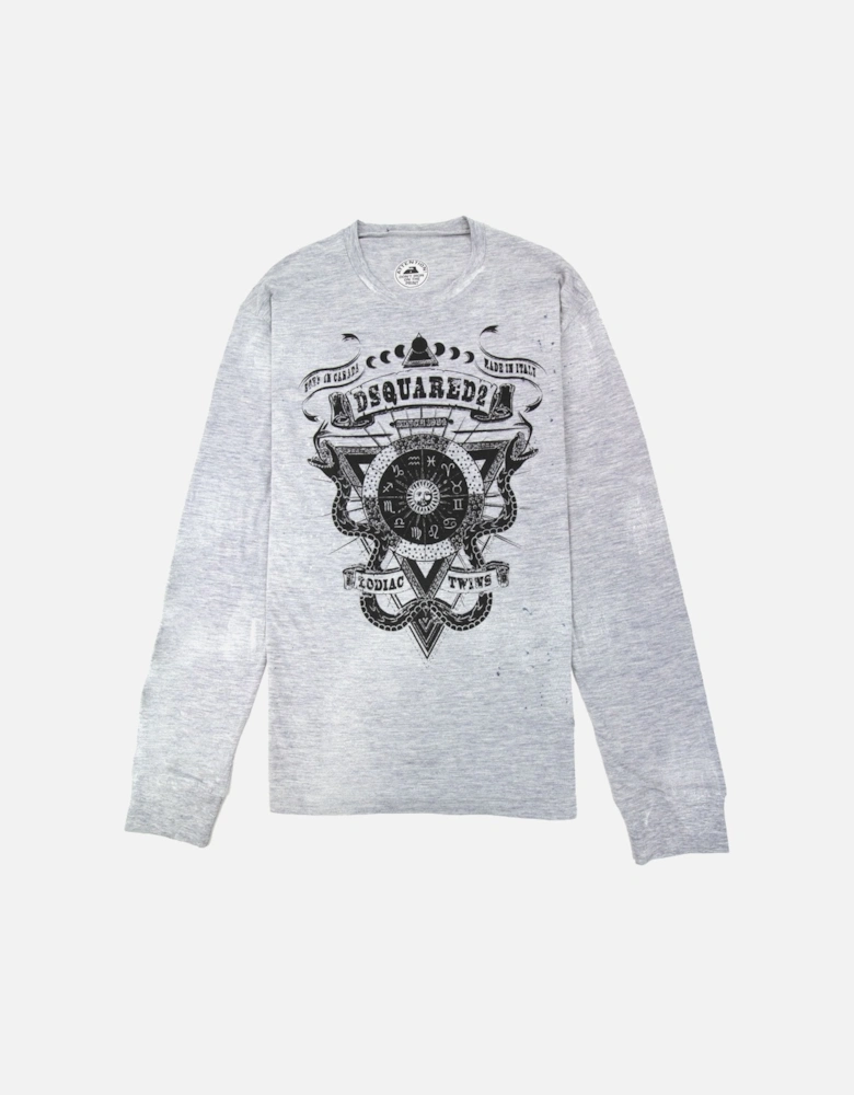 Zodiac Twins L/s T Shirt Grey