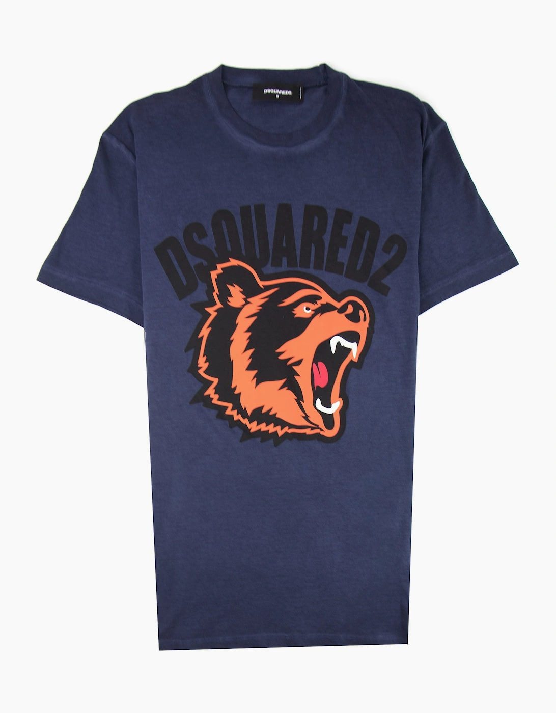 Men's Dsquared2 Bear Logo T-shirt Navy Blue - Size: 46